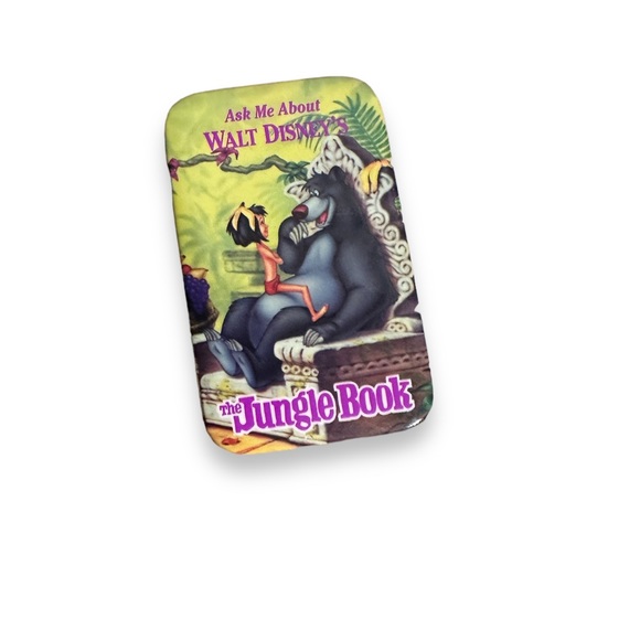 Vintage Disney Buttons LOT OF 6 Rescuers Beauty and the Beast Jungle Book 90s - Picture 3 of 8